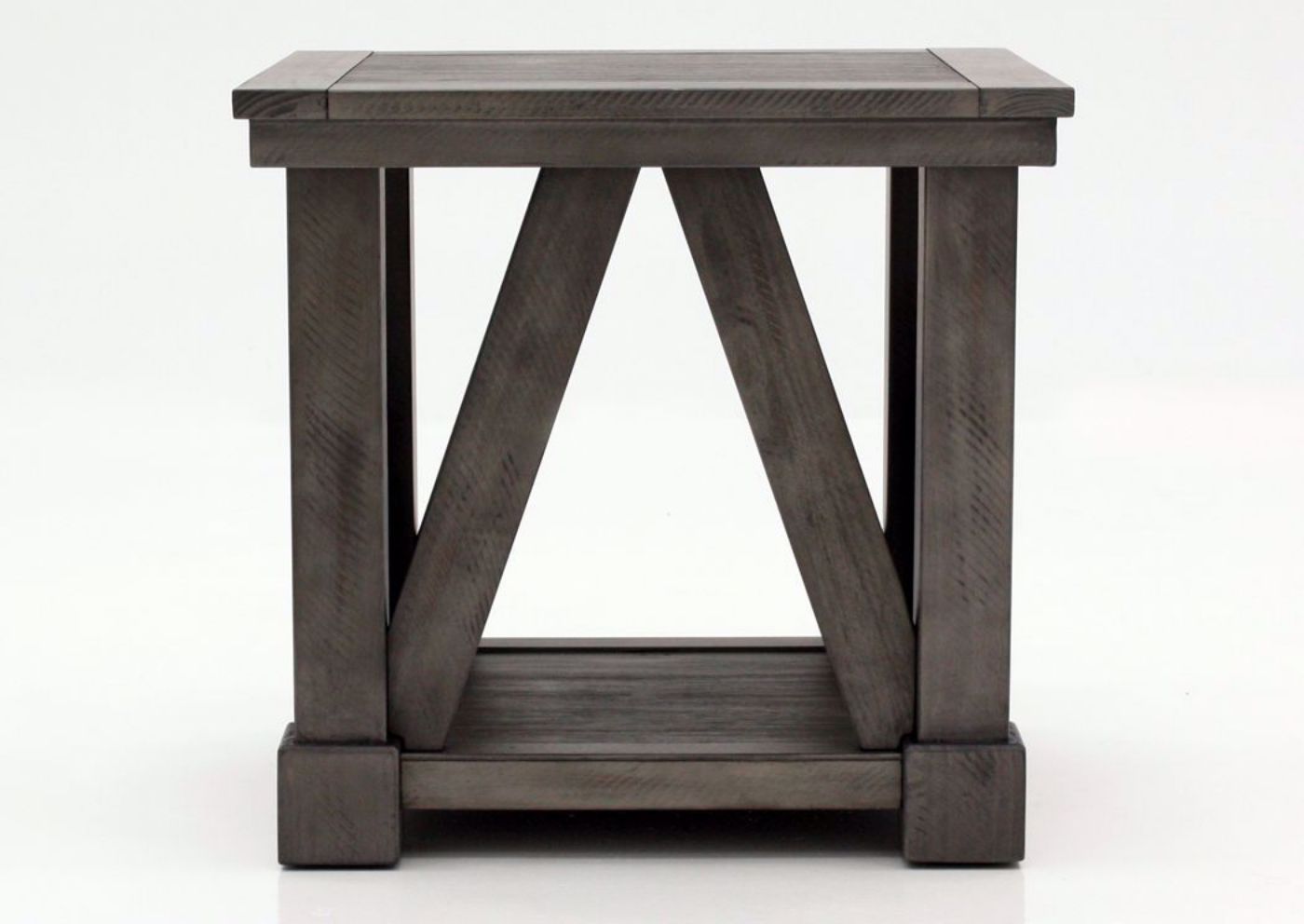French Gray Old Forge End Table by Simmons Upholstery Facing Front | Home Furniture Plus Mattress