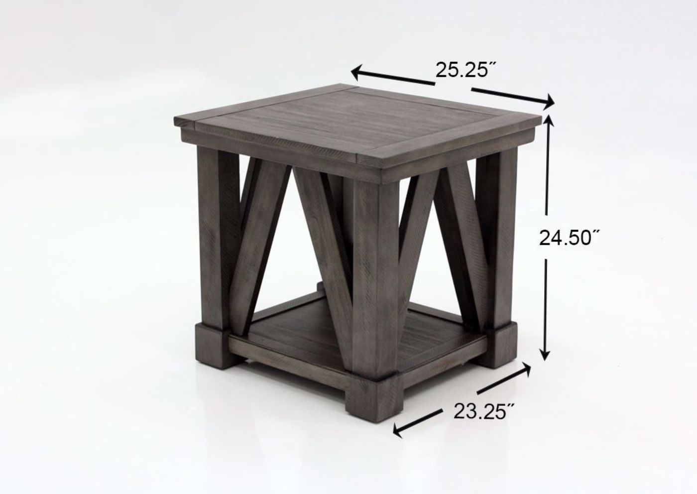 French Gray Old Forge End Table by Simmons Upholstery Dimensions | Home Furniture Plus Mattress