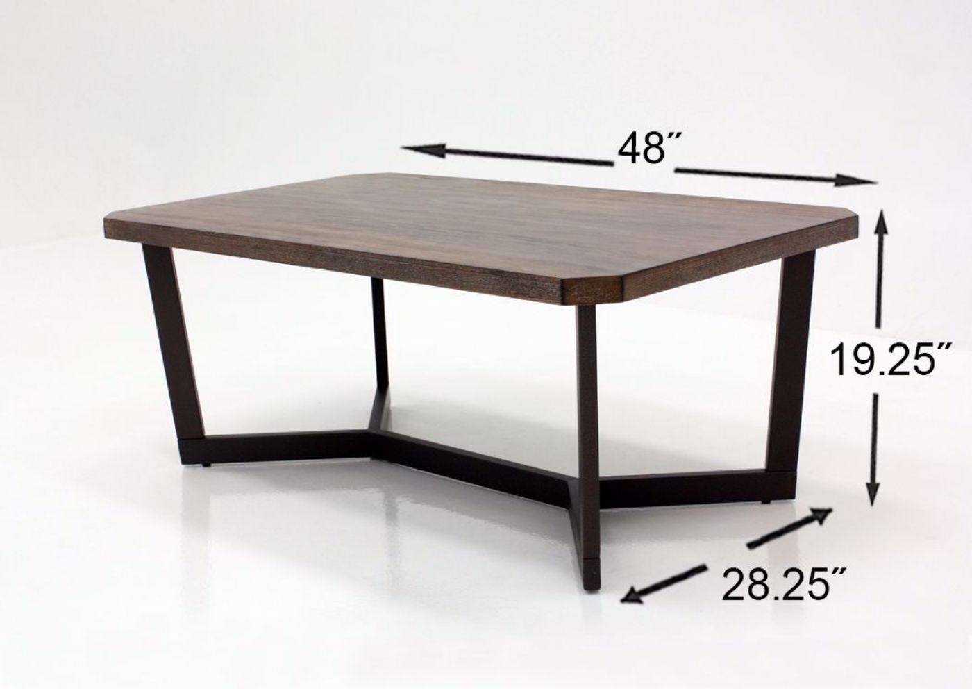 Brown Lane 3 Piece Coffee Table Set by United Showing the Coffee Table Dimensions | Home Furniture Plus Mattress