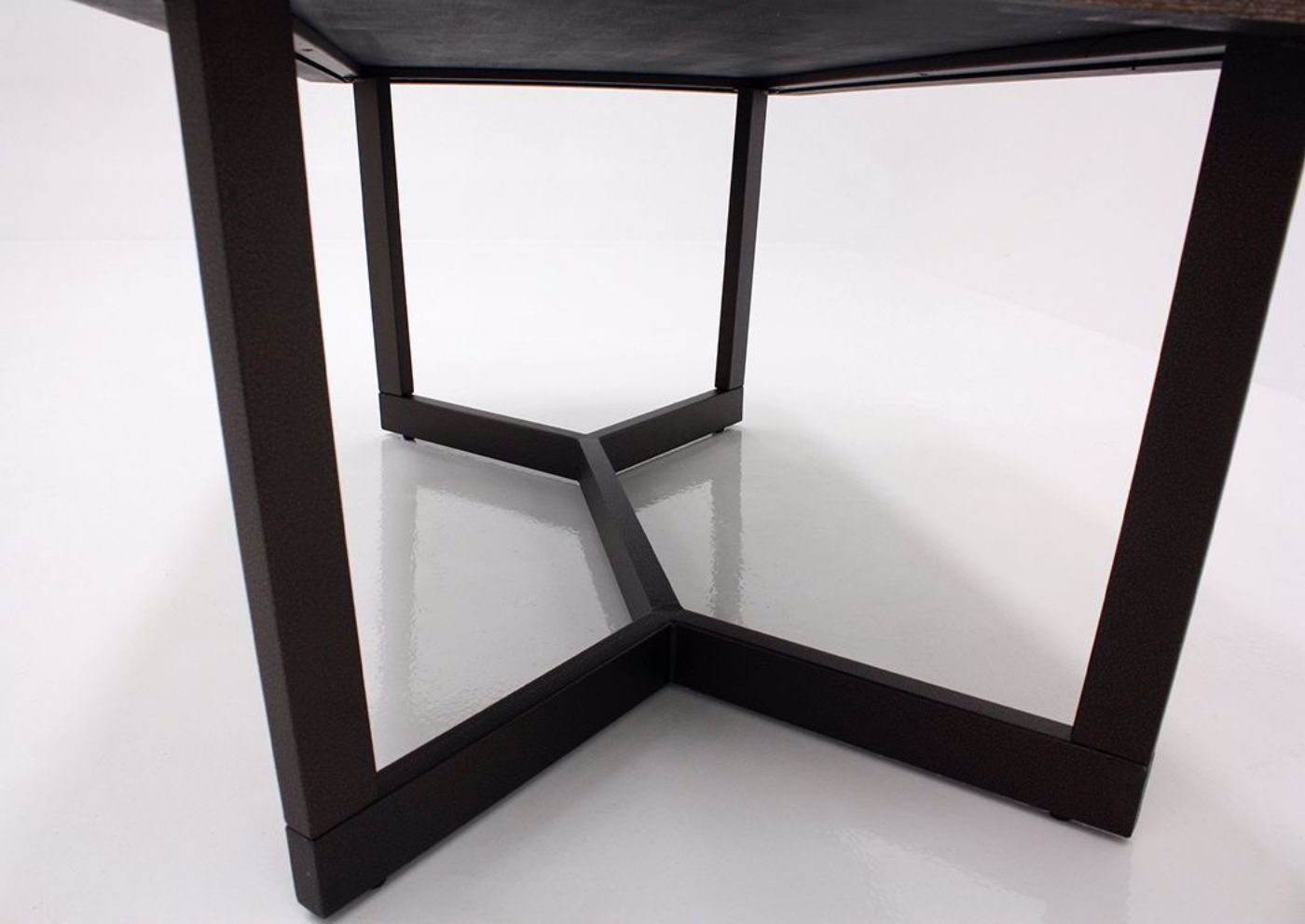 Brown Lane 3 Piece Coffee Table Set by United Showing the Coffee Table Leg Detail | Home Furniture Plus Mattress