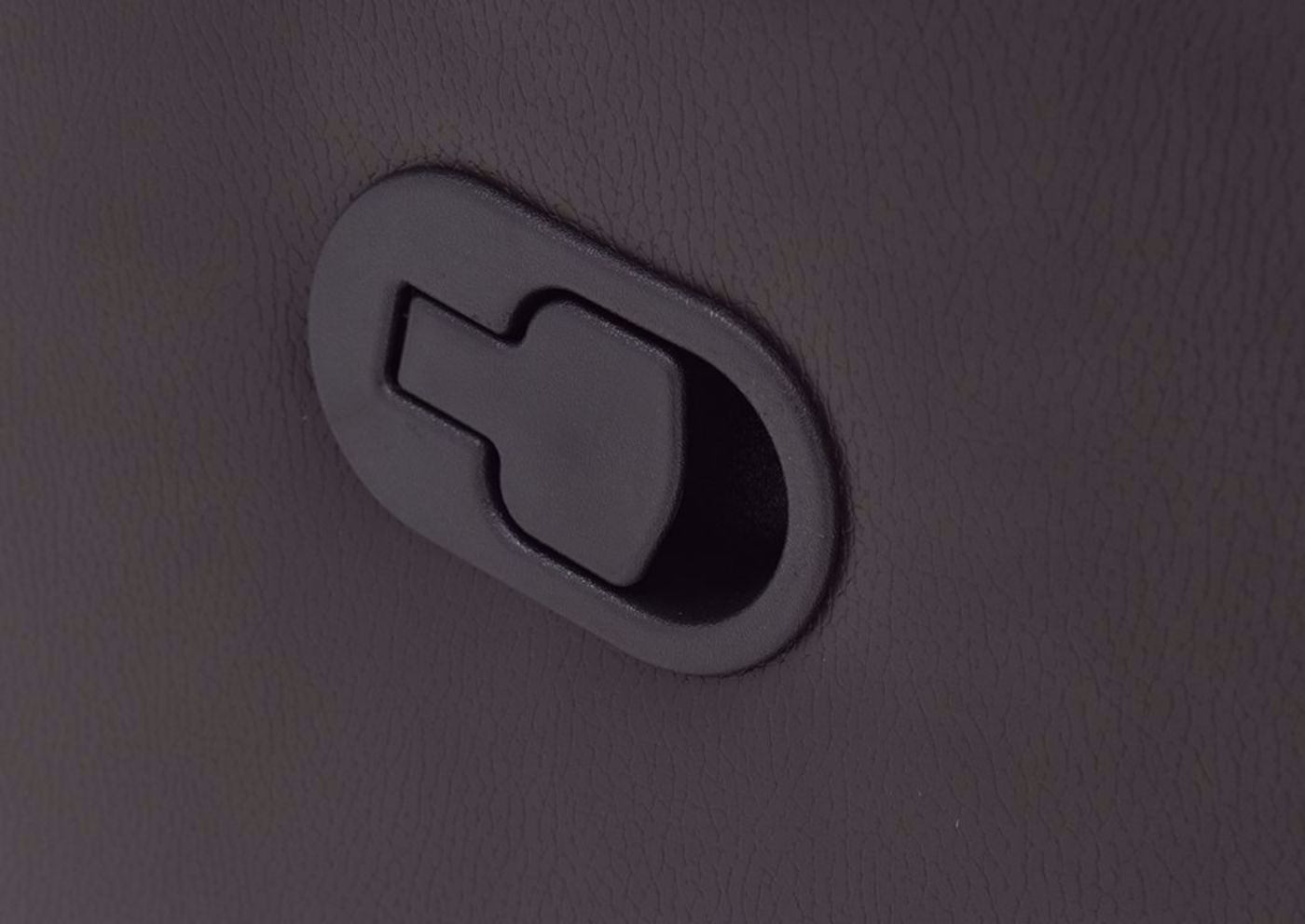 Dark Brown Peoria Reclining Sofa by Standard Showing the Reclining Lever | Home Furniture Plus Mattress