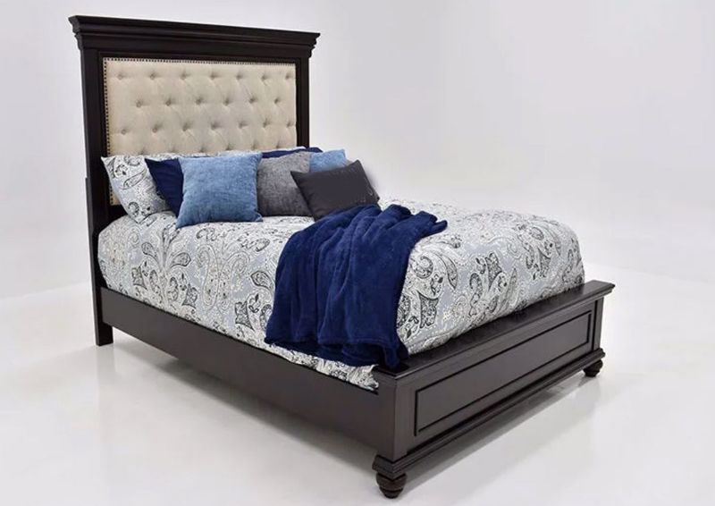 Brynhurst Upholstered King Size Bed - Dark Brown | Home Furniture