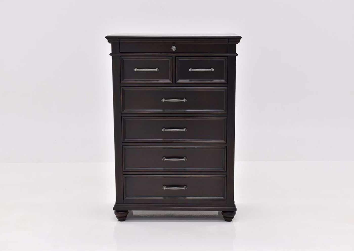 Dark Brown Brynhurst Chest of Drawers by Ashley Furniture Facing Front | Home Furniture Plus Mattress