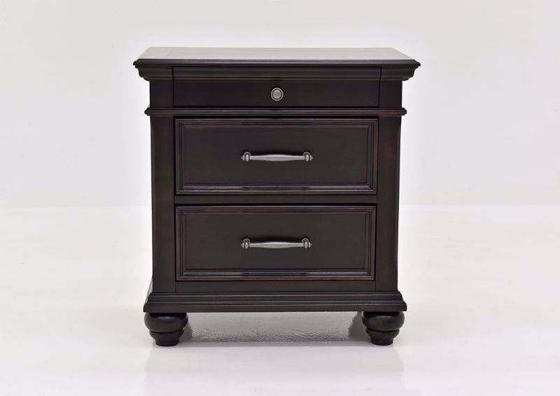 Dark Brown Brynhurst Nightstand by Ashley Furniture Facing Front | Home Furniture Plus Mattress