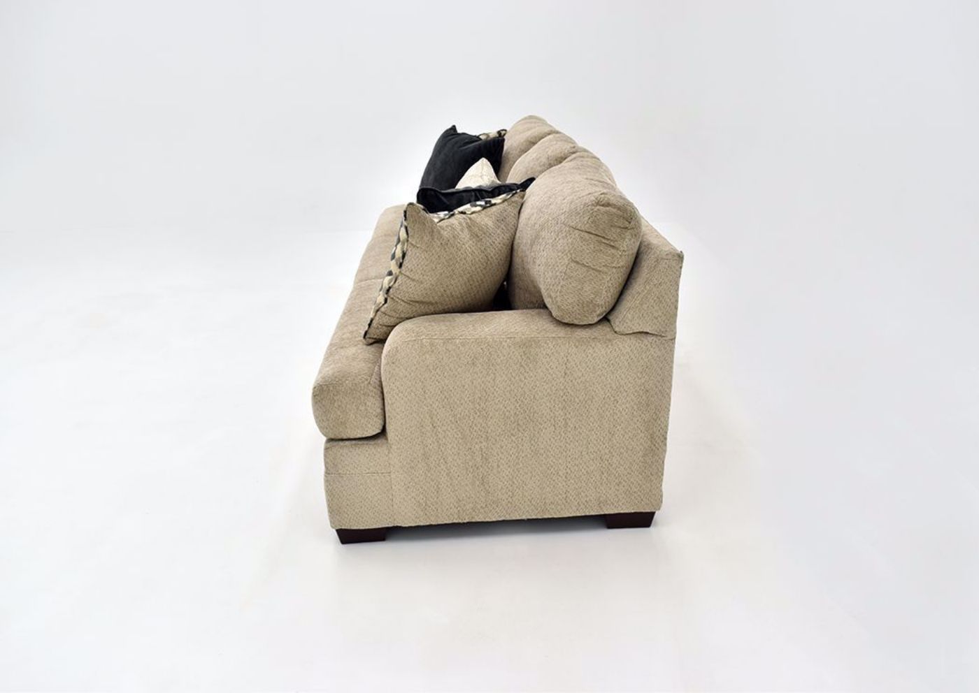 Beige Bellamy Sofa by Simmons Upholstery Showing the Side View | Home Furniture Plus Mattress