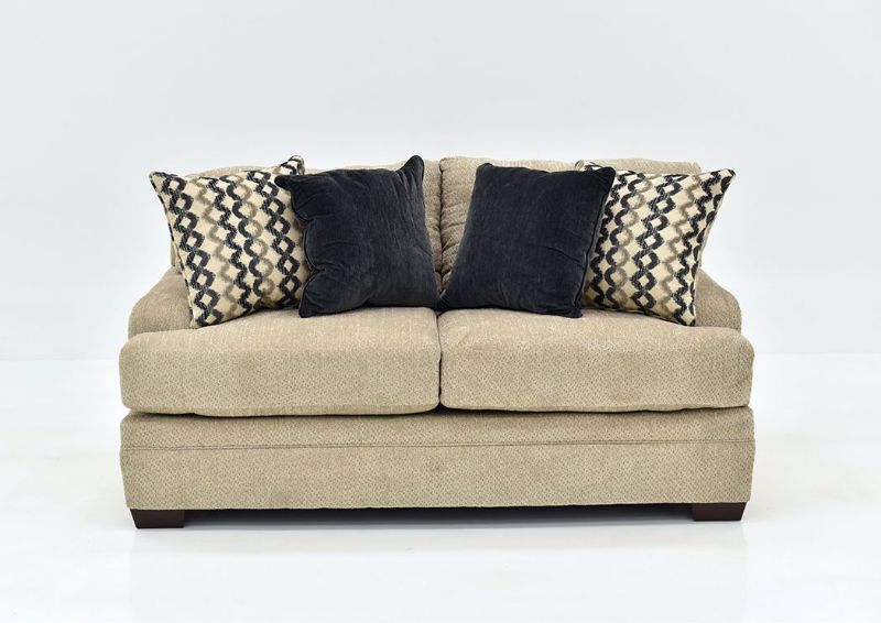 Beige Bellamy Loveseat by Simmons Upholstery Facing Front | Home Furniture Plus Mattress