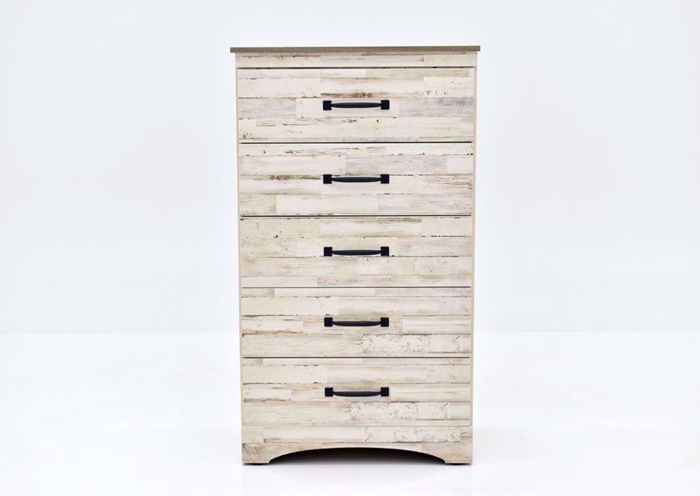 Rustic White Jourdan Creek Chest of Drawers by Kith Facing Front | Home Furniture Plus Mattress
