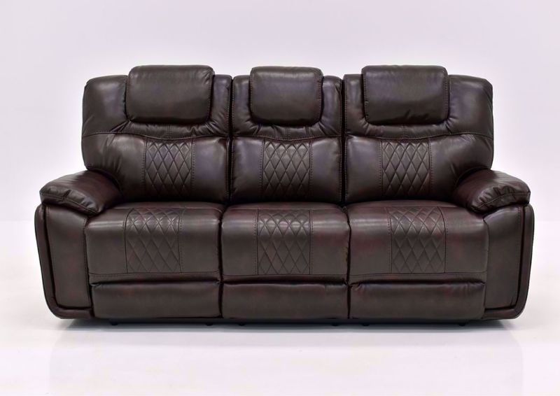 Brown Bentley Power Reclining Sofa by Zoy Facing Front | Home Furniture Plus Bedding