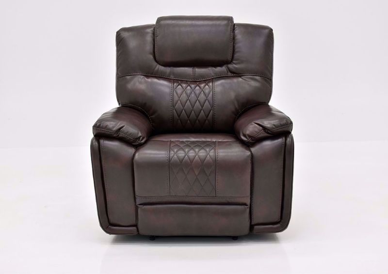Brown Bentley Power Recliner by Zoy Facing Front | Home Furniture Plus Mattress