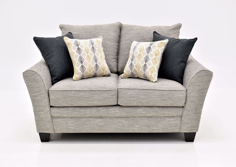 Gray Springer Loveseat by Franklin front view | Home Furniture Plus Bedding