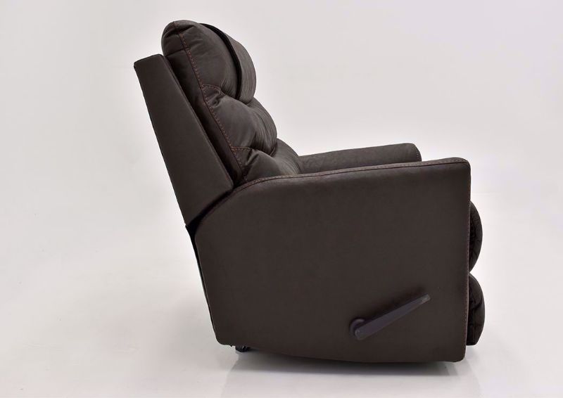 Coffee Brown Barnette Rocker Recliner by Lane Showing the Side View | Home Furniture Plus Mattress