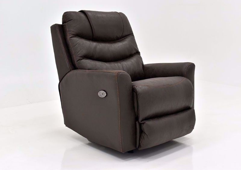 Coffee Brown Barnette Power Rocker Recliner by Lane at an Angle | Home Furniture Plus Mattress
