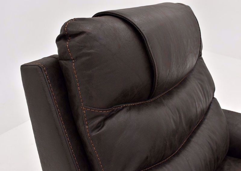 Coffee Brown Barnette Power Rocker Recliner by Lane Showing the Seat Back Detail | Home Furniture Plus Mattress