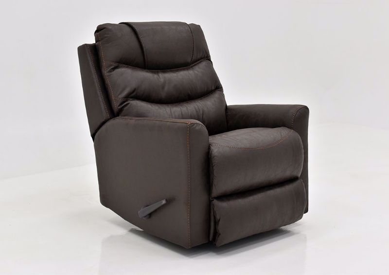 Coffee Brown Barnette Rocker Recliner by Lane at an Angle | Home Furniture Plus Mattress