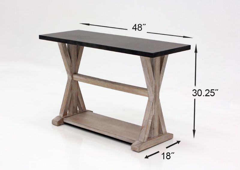 Brown Jefferson Sofa Table Dimensions | Home Furniture Plus Mattress