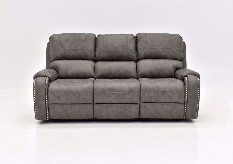 Warm Gray Clayton Reclining Sofa by Standard Facing Front | Home Furniture Plus Mattress