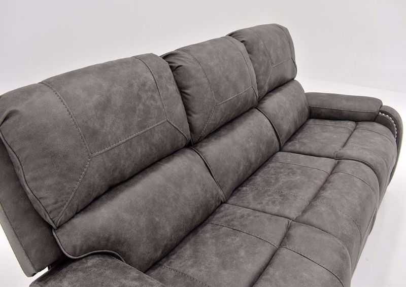 Warm Gray Clayton Reclining Sofa by Standard Showing the Seat Back Detail | Home Furniture Plus Mattress