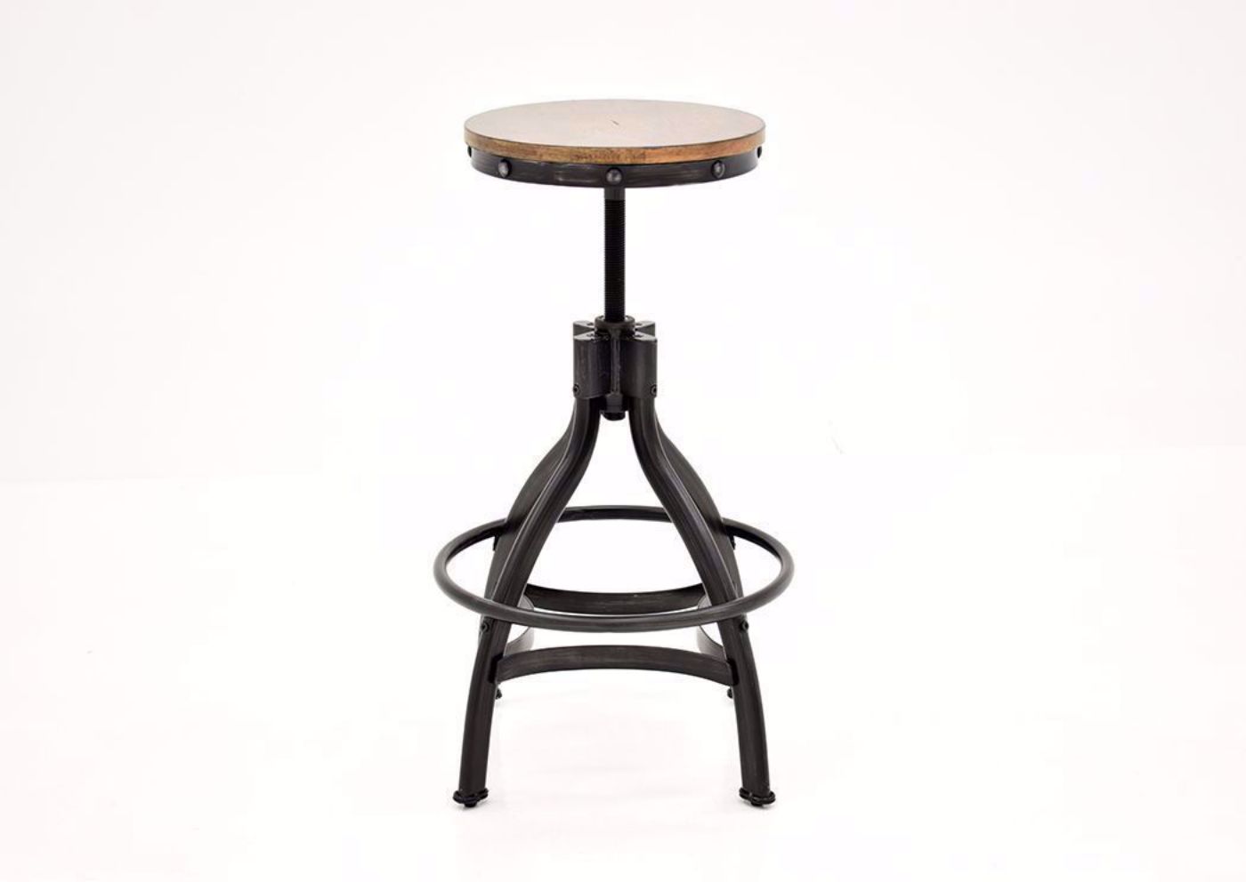 Brown and Black Chandler Swivel Bar Stool by Lane Furnishings Facing Front | Home Furniture Plus Bedding