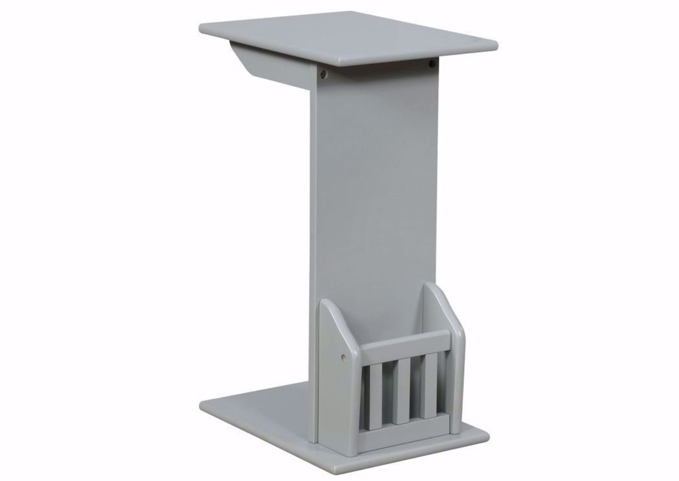 Gray Barnet Chair Side End Table by Crownmark at an Angle | Home Furniture Plus Mattress