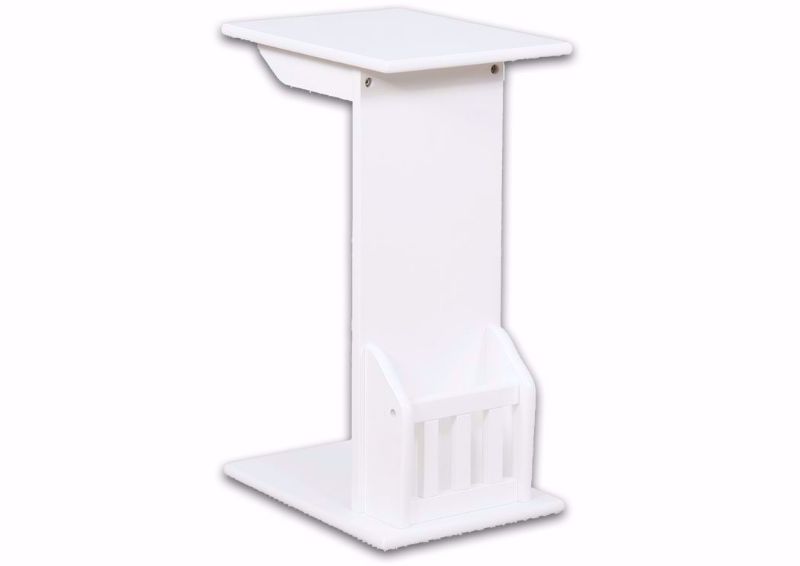 White Barnet Chair Side End Table by Crownmark at an Angle | Home Furniture Plus Mattress