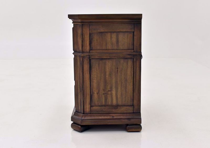 Hickory Brown Casa Grande Nightstand by Lane Furnishings Showing the Side View | Home Furniture Plus Mattress