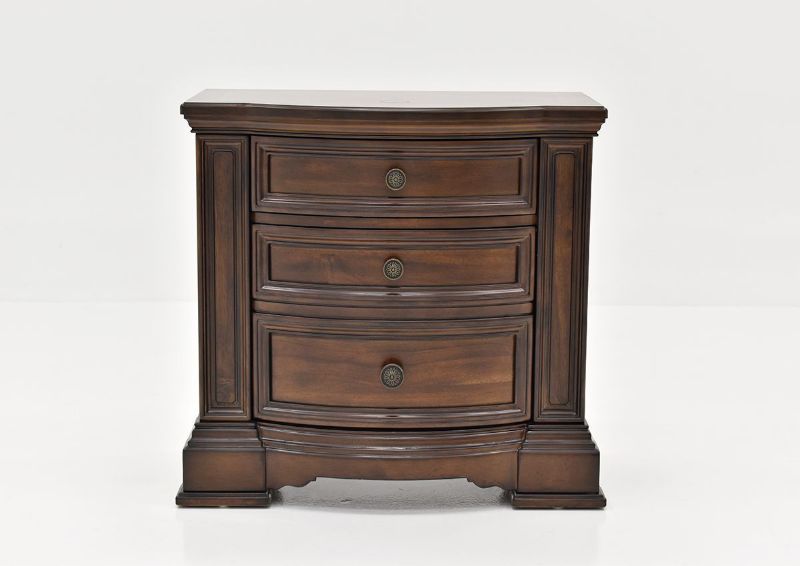 Front Facing View of the Plaza Nightstand in Brown by Avalon Furniture | Home Furniture Plus Bedding