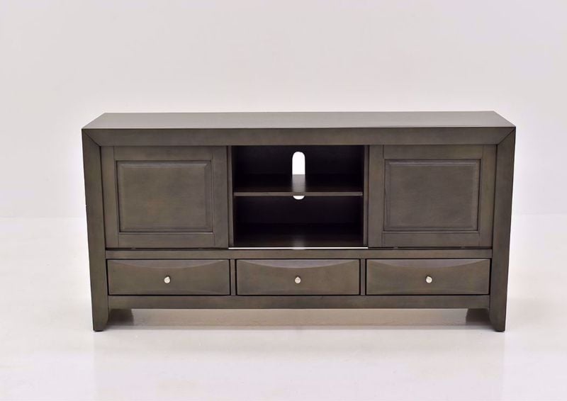 Gray Emily TV Stand by Crown Mark Facing Front | Home Furniture Plus Bedding