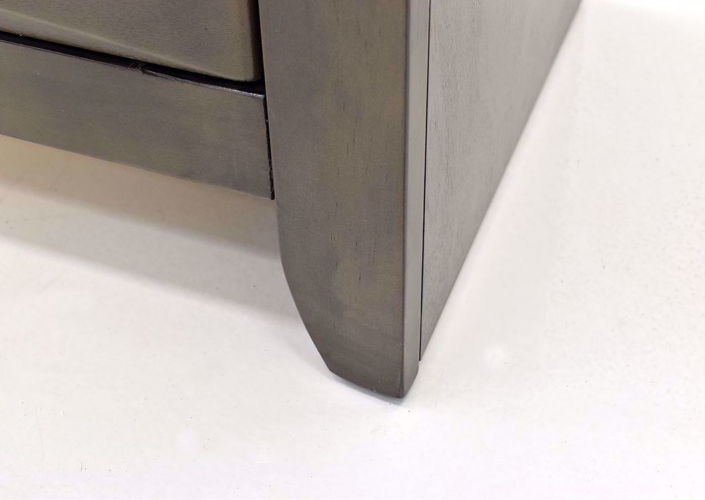 Gray Emily TV Stand by Crown Mark Showing the Foot Detail | Home Furniture Plus Bedding
