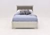 Silver Metallic Amalia Queen Size Upholstered Bed by Crown Mark Facing Front | Home Furniture Plus Mattress