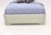 Silver Metallic Amalia Queen Size Upholstered Bed by Crown Mark Showing the Footboard | Home Furniture Plus Mattress