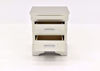 Silver Metallic Amalia Nightstand by Crown Mark Facing Front With the Drawers Open | Home Furniture Plus Mattress