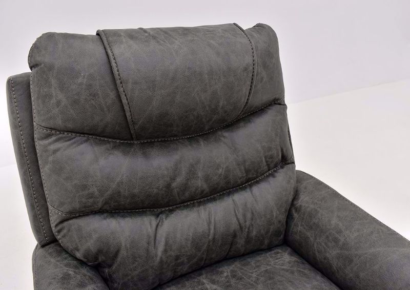 Slate Gray Barnette Rocker Recliner by Lane Showing the Seat Back | Home Furniture Plus Mattress