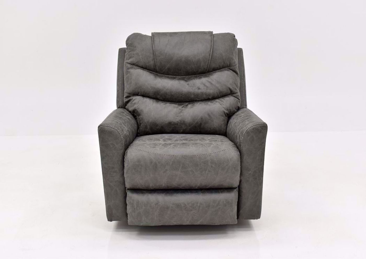 Slate Gray Barnette Power Rocker Recliner by Lane Facing Front | Home Furniture Plus Mattress