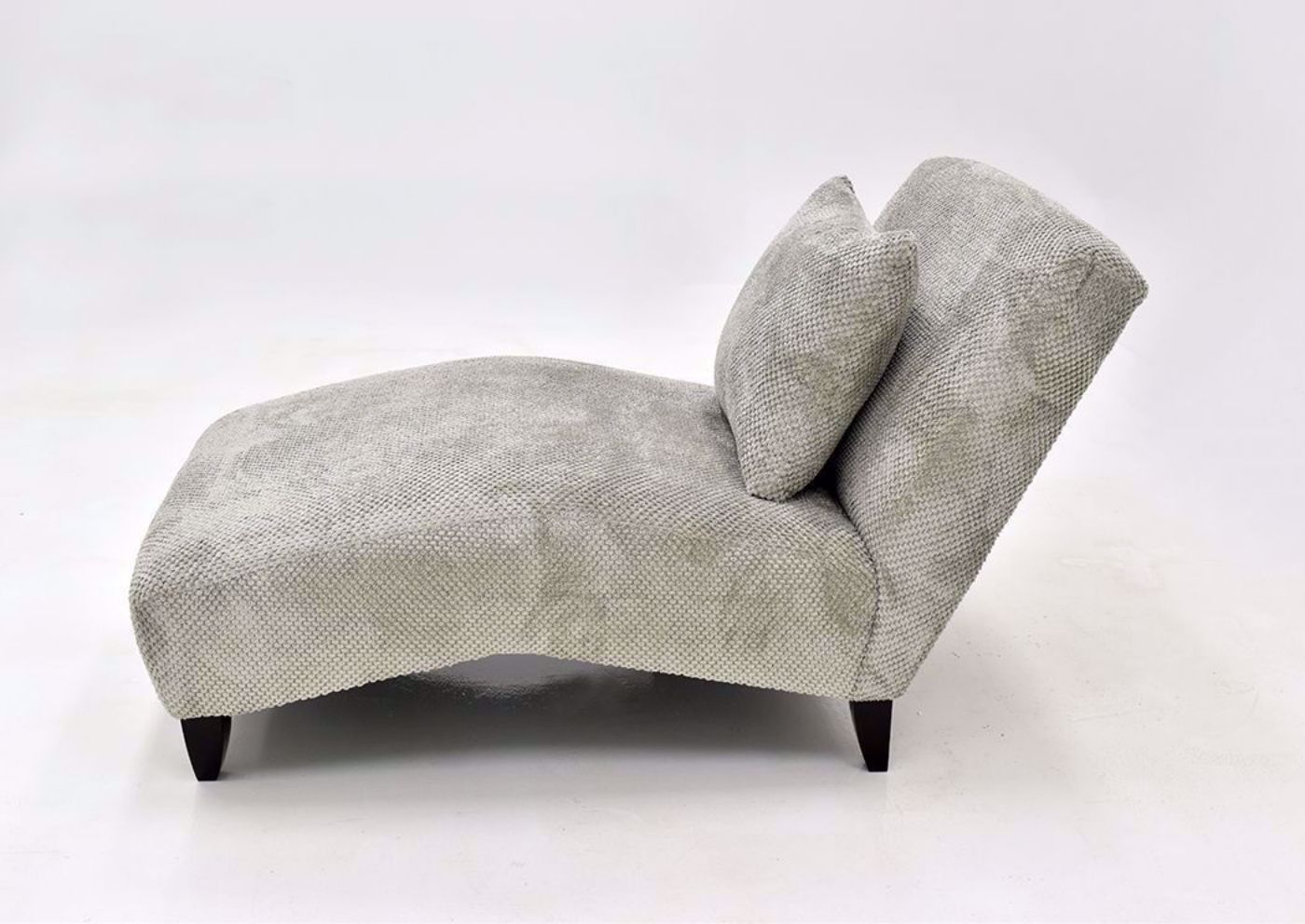 Flint Gray Davos Chaise Lounge Chair by Chairs America Showing the Side View | Home Furniture Plus Mattress