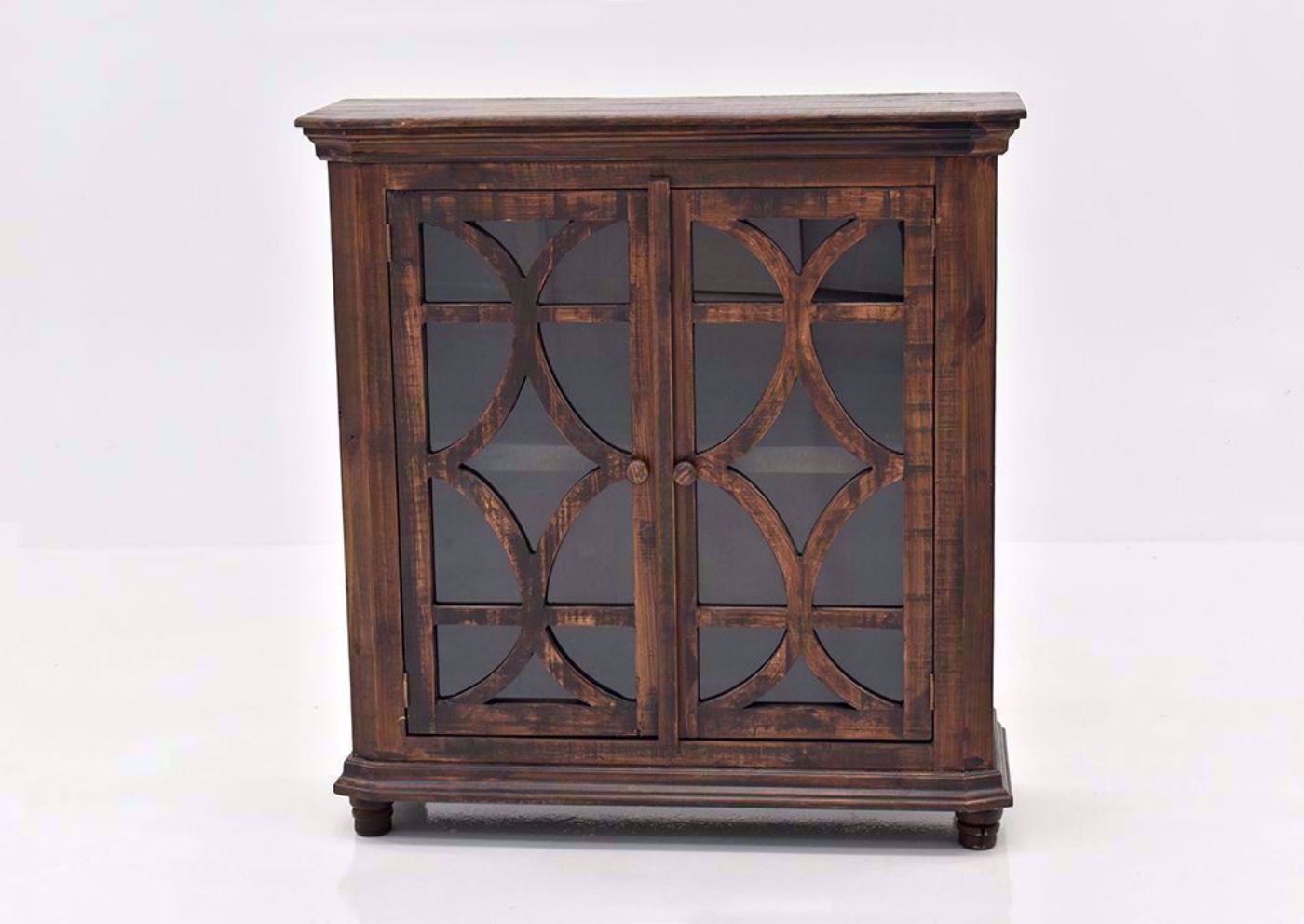 Rustic Brown Carmen 42" Console Cabinet by Rustic Imports Facing Front | Home Furniture Plus Mattress
