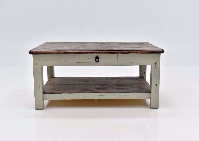 Rustic Gray Sierra Coffee Table by Texas Rustic Facing Front | Home Furniture Plus Mattress