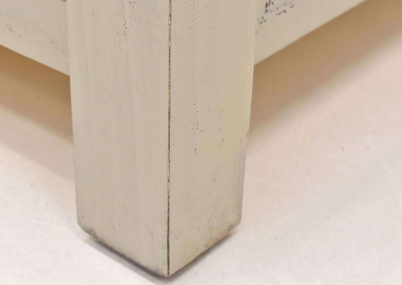 Rustic Gray Sierra End Table by Texas Rustic Showing the Foot Detail | Home Furniture Plus Mattress
