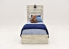 Rustic White Cambeck Twin Size Bed by Ashley Furniture Facing Front | Home Furniture Plus Mattress