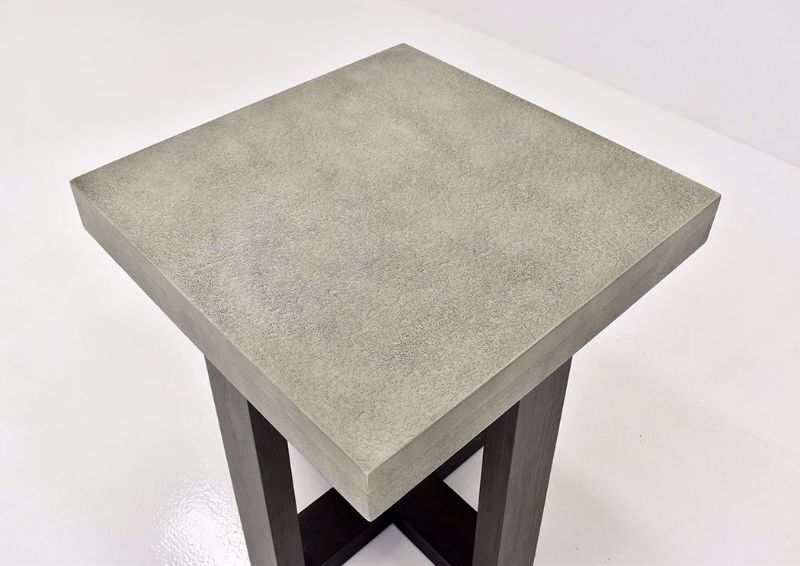 Gray Titan End Table by Lane Furnishings Showing the Top Detail | Home Furniture Plus Mattress