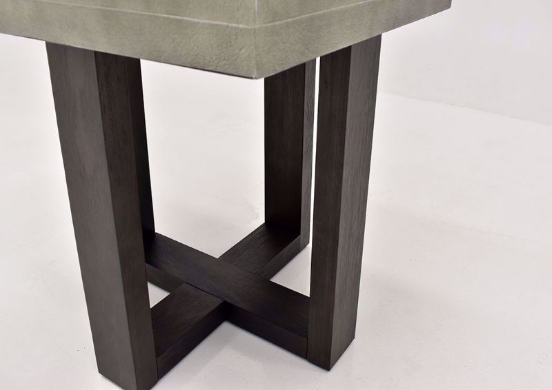 Gray Titan End Table by Lane Furnishings Showing the Leg Base Detail | Home Furniture Plus Mattress