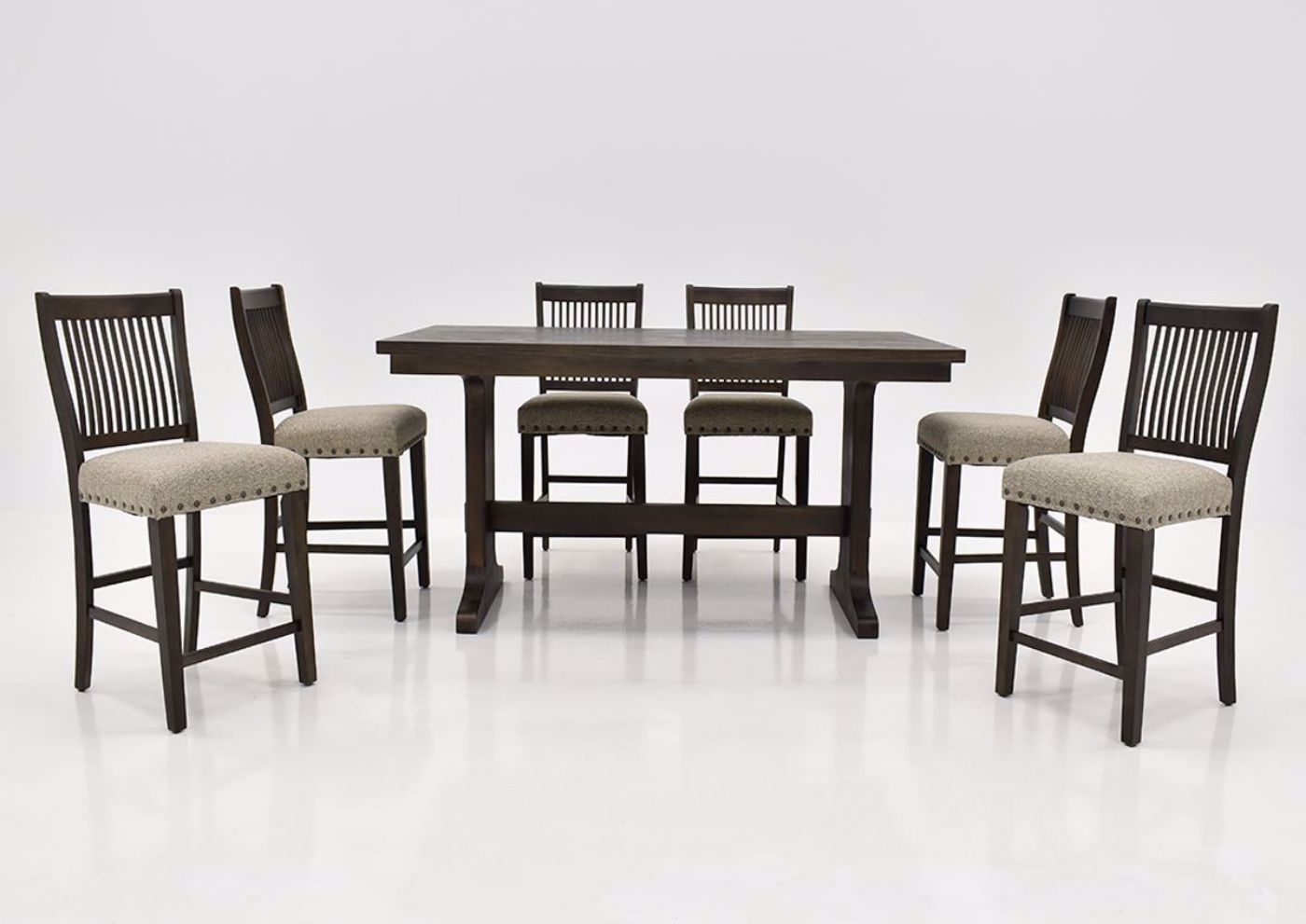 Picture of Charleston Counter Height Dining Table Set -Brown