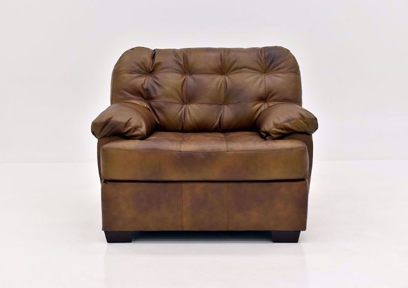 Chocolate Brown Soft Touch Leather Chair by Lane Furnishings Facing Front | Home Furniture Plus Mattress