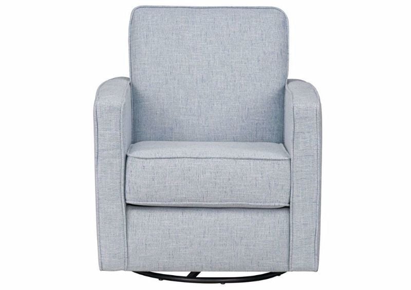 Front Facing View of the Ellison Swivel Accent Chair - Light Blue | Home Furniture Plus Bedding