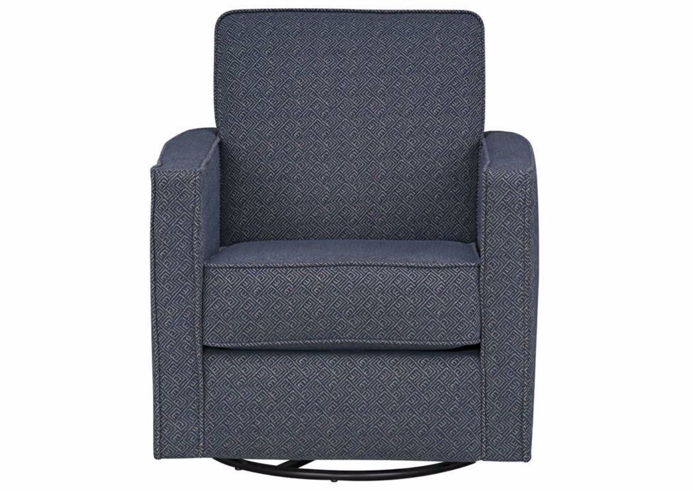 Ellison Swivel Accent Chair - Dark Blue | Home Furniture Plus Bedding