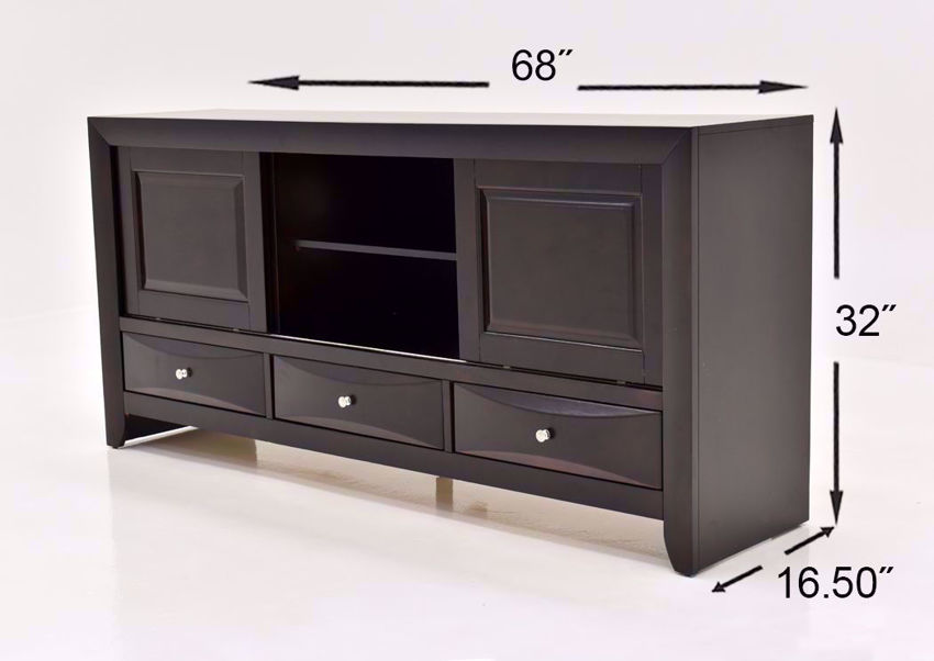 Emily TV Stand Brown Home Furniture Plus Bedding and Mattress Center