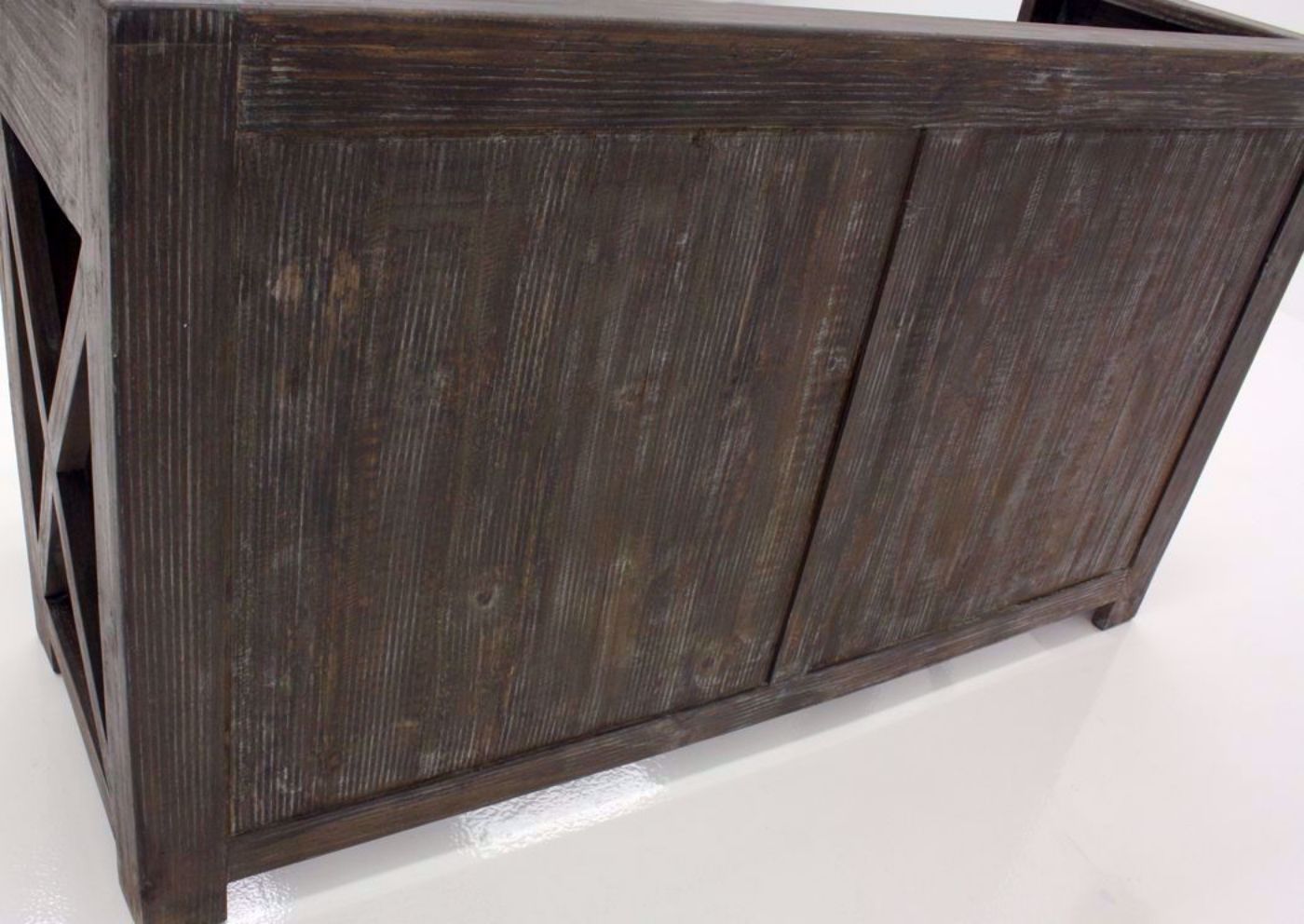 Rustic Brown Shane Bar Dining Table Set Showing the Back of Table | Home Furniture Plus Bedding