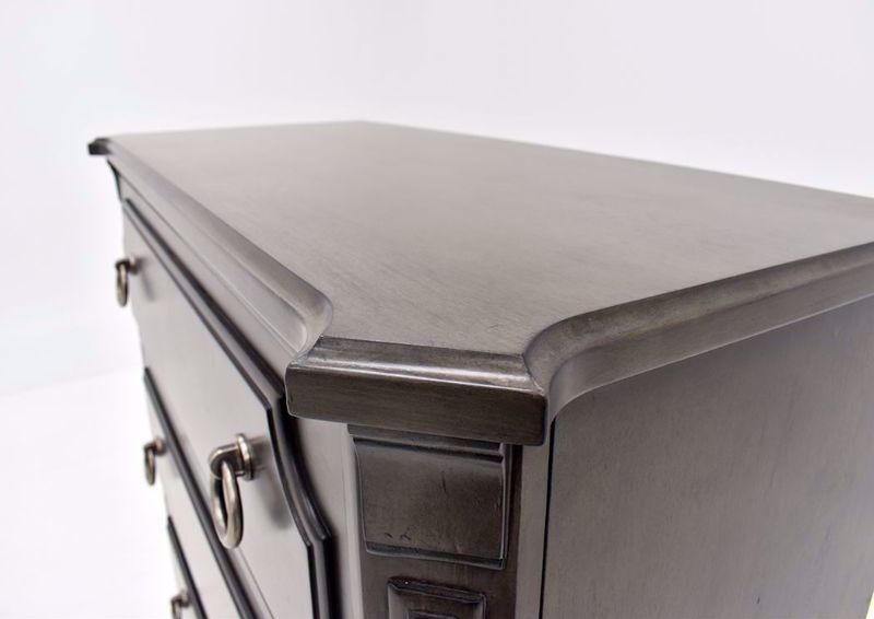 Gray Carnaby Chest of Drawers by Najarian Furniture Showing the Chest Top Detail | Home Furniture Plus Bedding