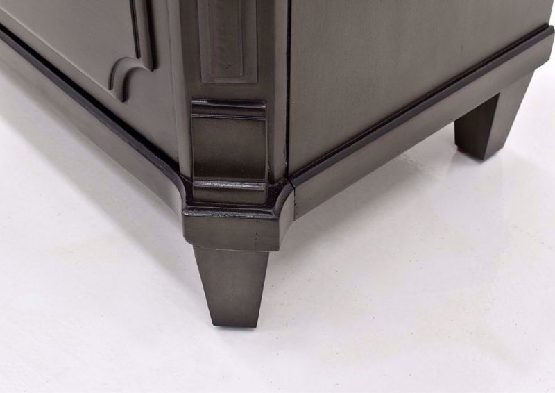 Gray Carnaby Nightstand by Najarian Furniture Showing the Foot Detail | Home Furniture Plus Bedding