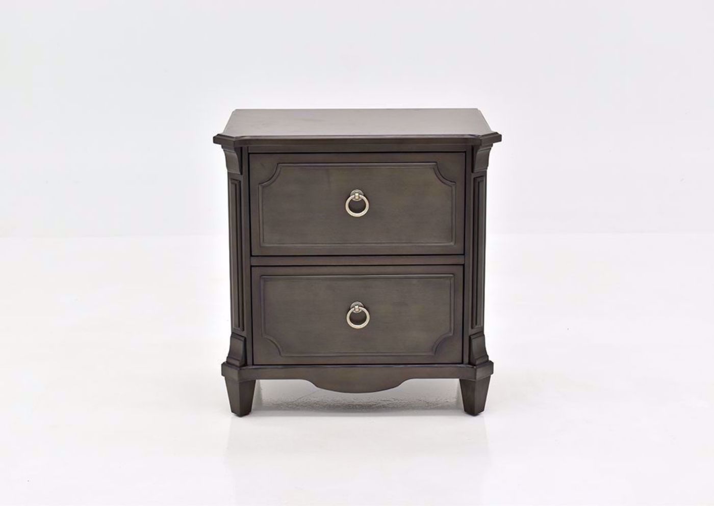 Gray Carnaby Nightstand by Najarian Furniture Facing Front | Home Furniture Plus Bedding