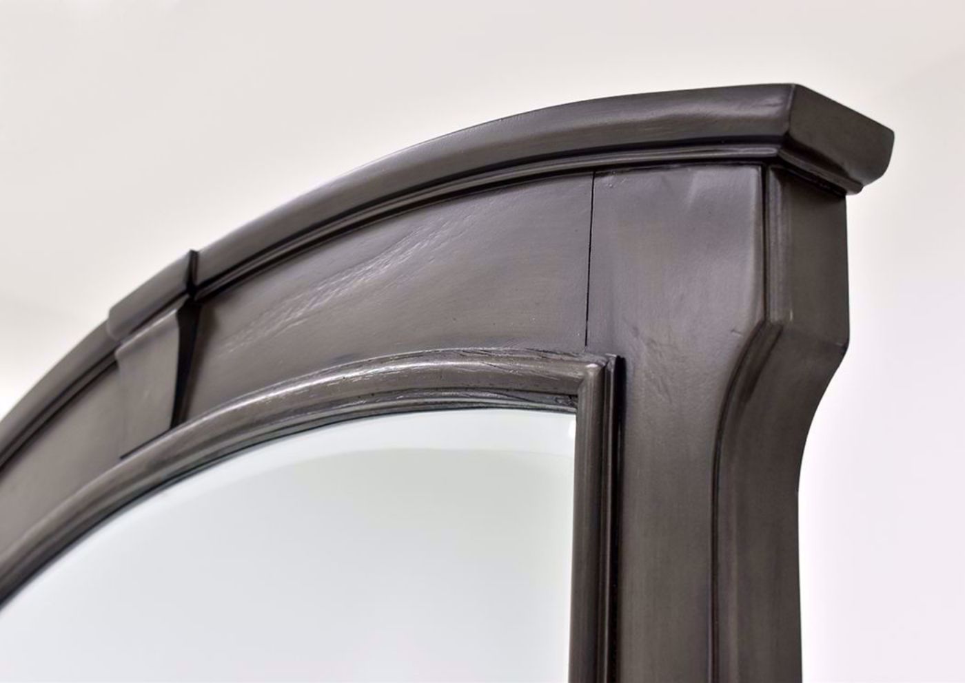 Gray Carnaby Dresser with Mirror by Najarian Furniture Showing the Mirror Frame Detail | Home Furniture Plus Bedding